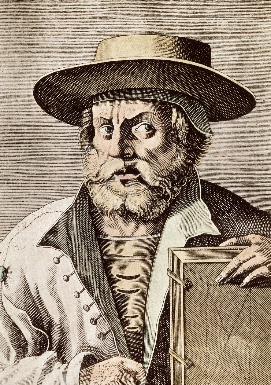 Portret van Manuel (of Emmanuel) Chrysoloras (circa 1355-1415), Griekse wetenschapper van de 14e eeuw. Gravure uit 1682. door Unknown artist