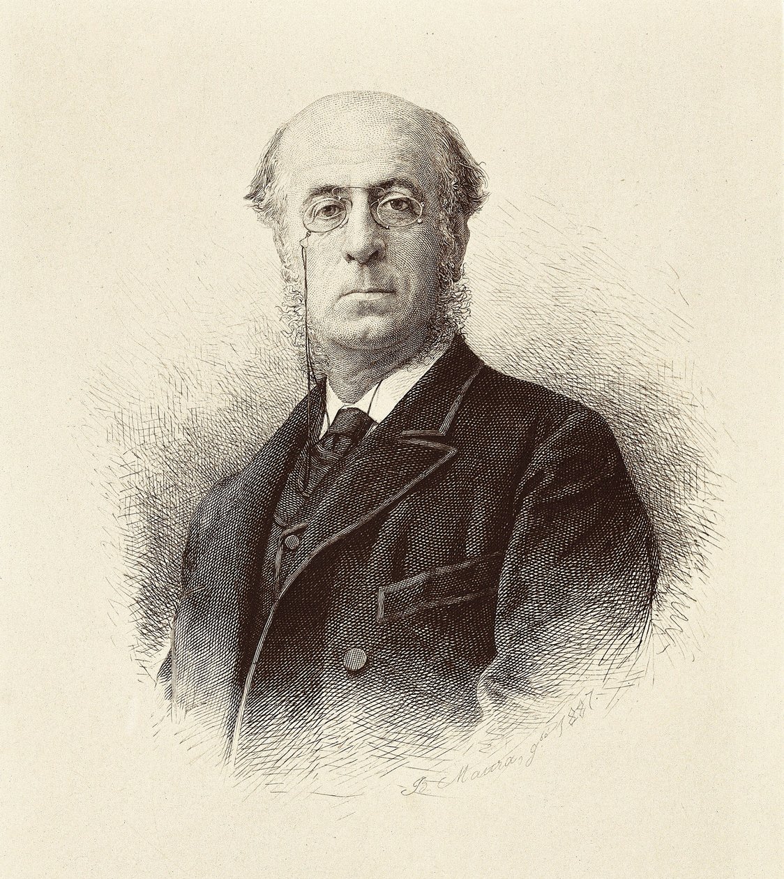 Portret van Manuel Silvela y La Vielleuze, Spaanse politicus. door Unknown artist