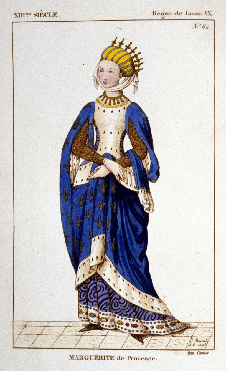 Portret van Marguerite de Provence (1221 - 1295), koningin van Frankrijk. door Unknown artist