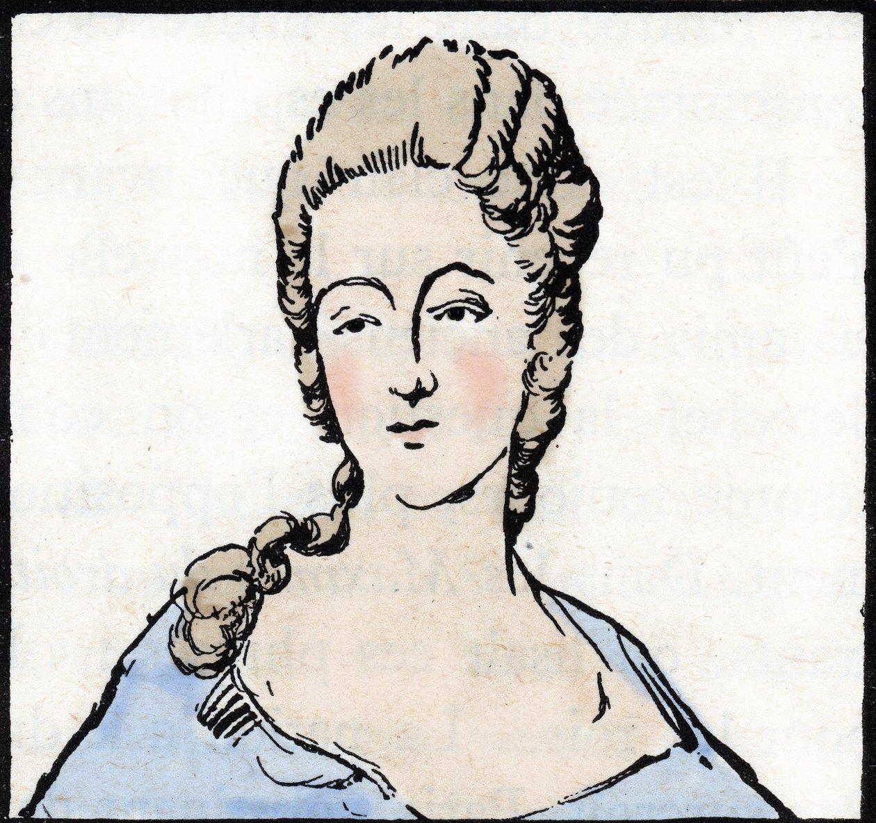 Portrait of Marie Gouze dit Olympe de Gouges (drawing) door Unknown Artist