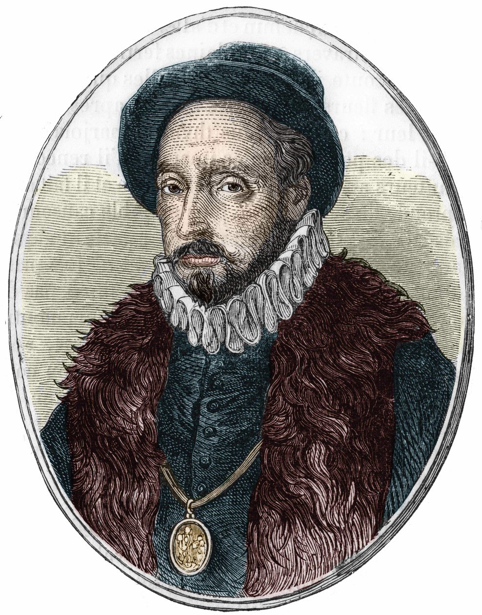 Portret van Michel de Montaigne (1533-1592), Franse schrijver door Unknown artist