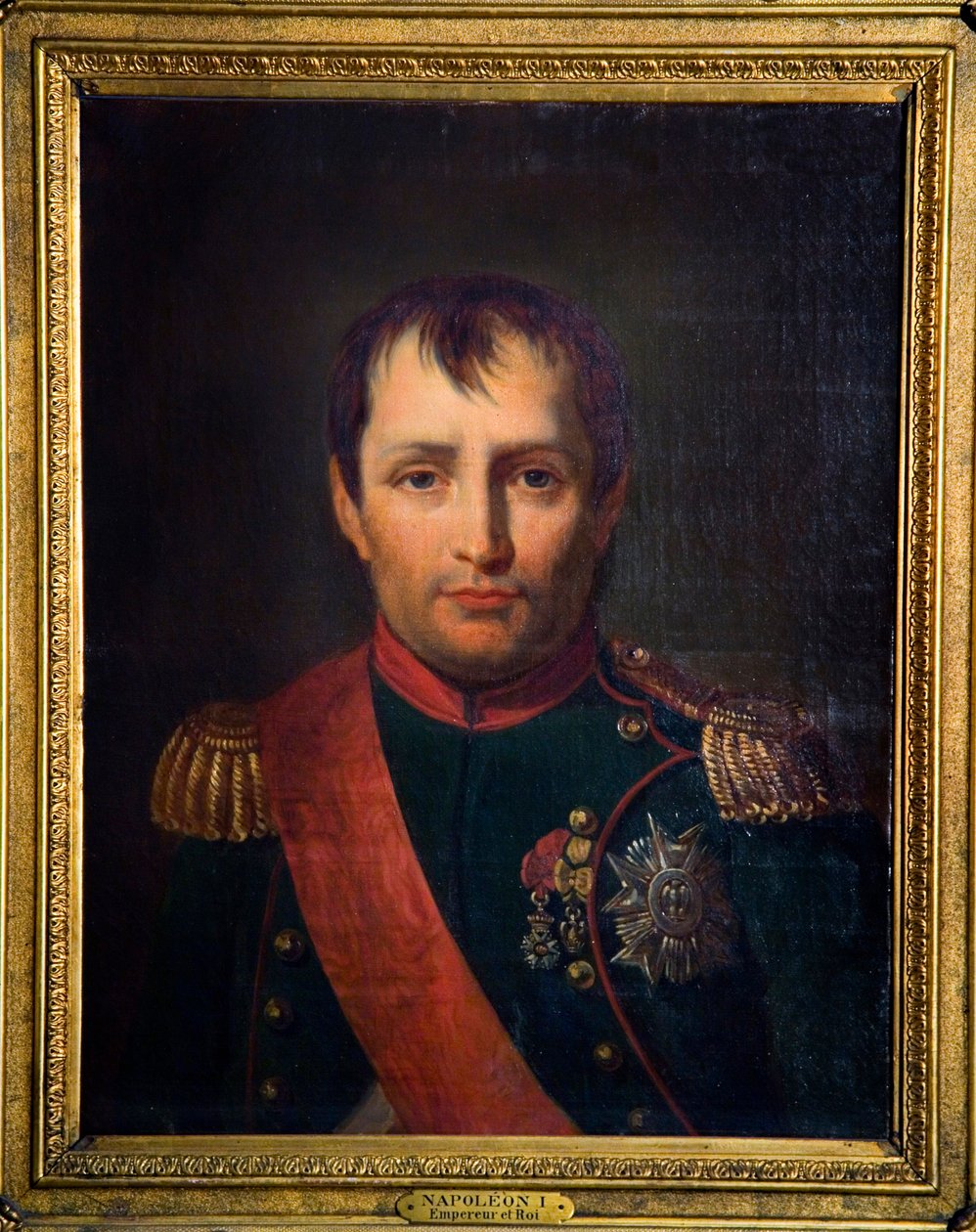 Portret van Napoleon Bonaparte (olieverf op doek) door Unknown Artist