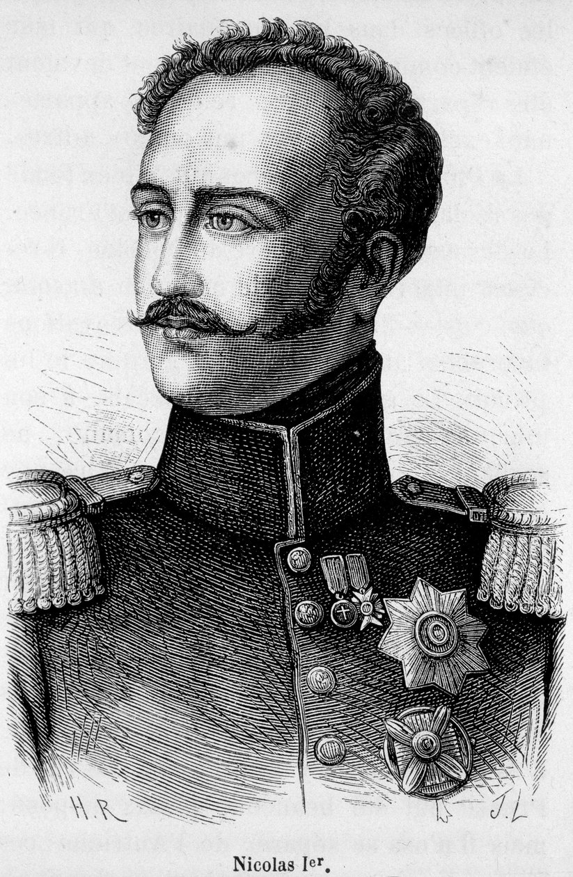 Portret van Nicolaas I, Keizer van Rusland (1796 - 1855) door Unknown artist