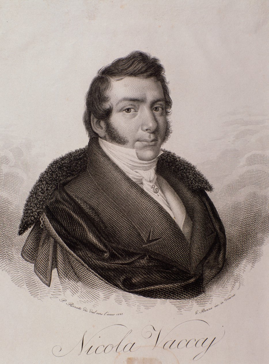 Portret van Nicola Vaccai door Unknown artist