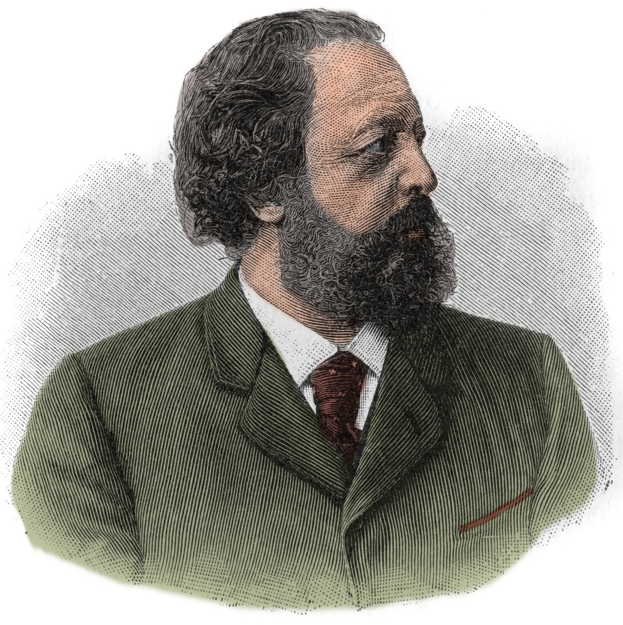 Portret van Paul Johann Ludwig von Heyse (1830-1914) Duitse schrijver. door Unknown artist