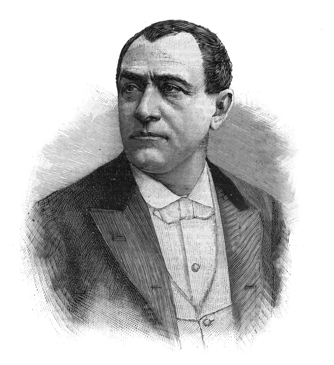Portret van Paulus (Jean Paul Habans) Franse zanger (1845-1908) - gravure uit het einde van de 19e eeuw door Unknown artist