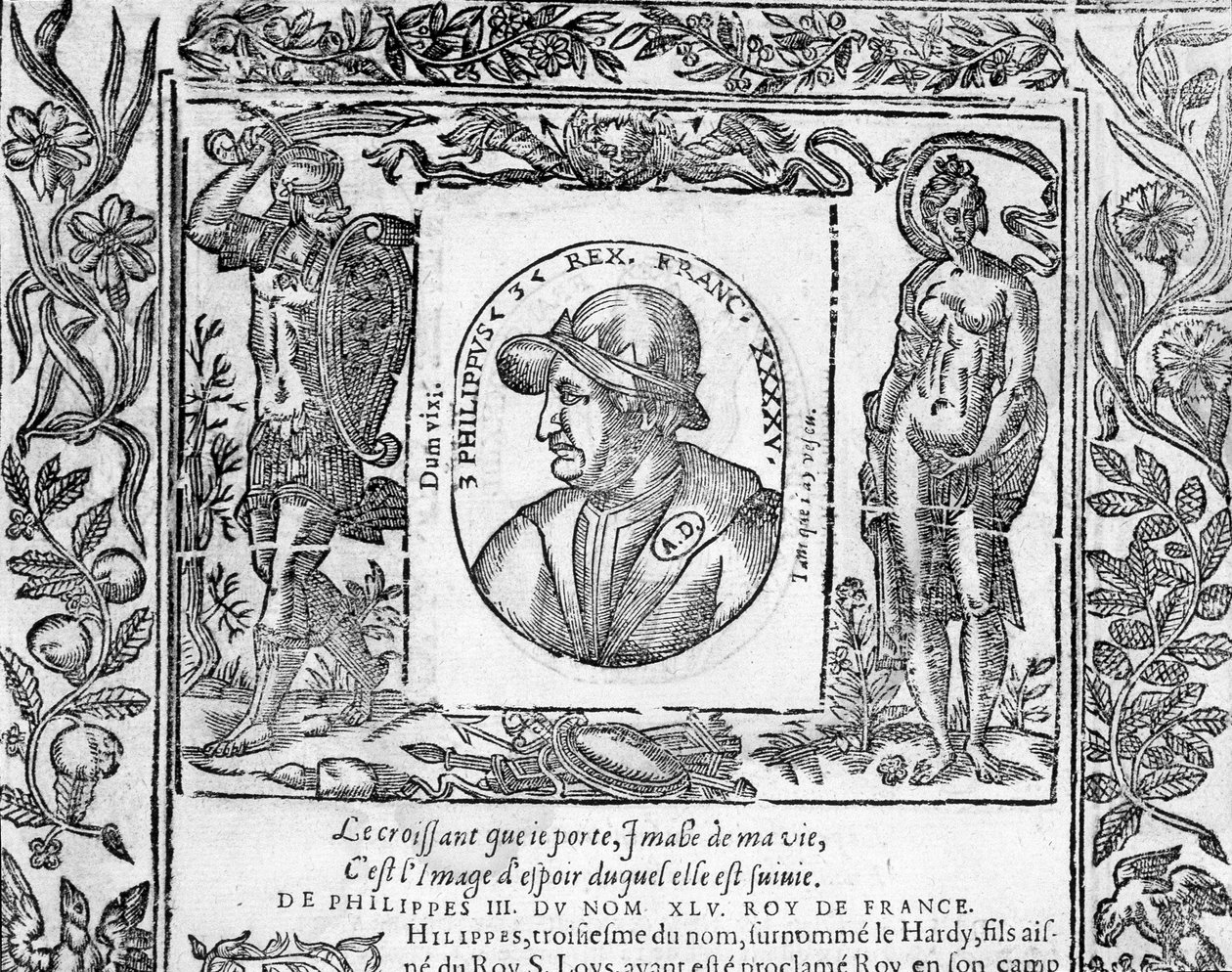 Portret van Filips III de Stoute, koning van Frankrijk van 1270 tot 1285 door Unknown artist