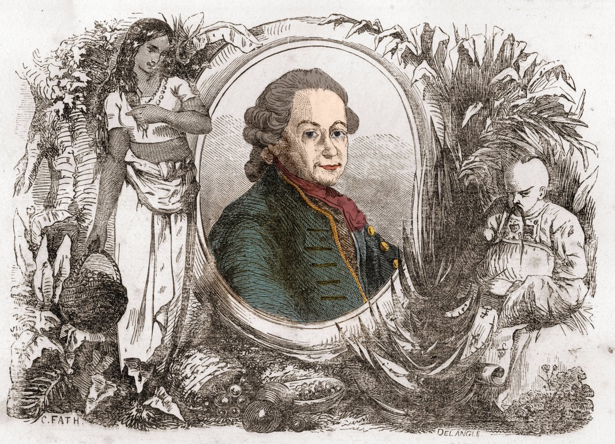 Portret van Pierre Poivre (1719-1786), Franse koloniale bestuurder en agronoom door Unknown artist