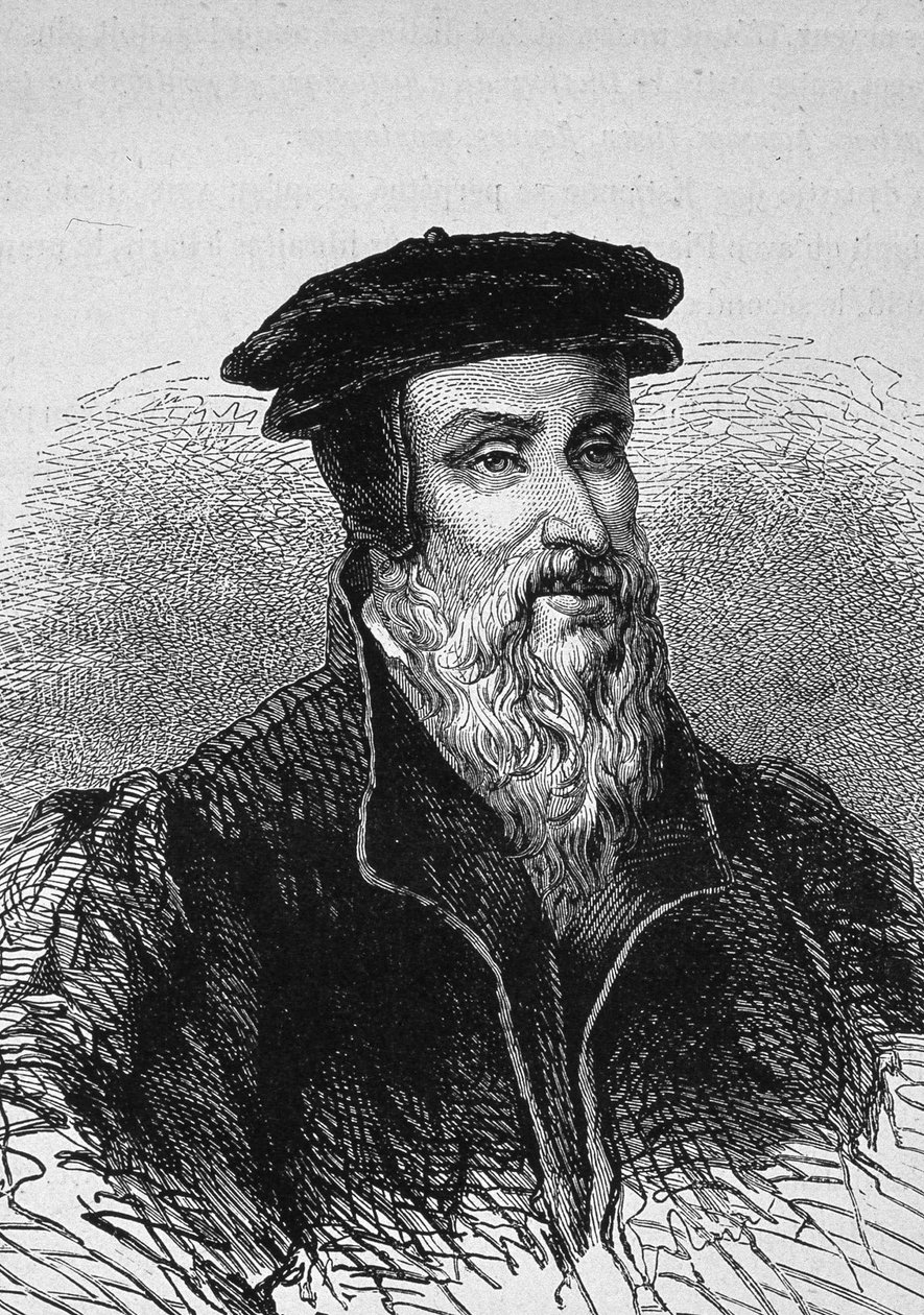 Portret van Robert Estienne (1503 - 1559), Franse drukker. door Unknown artist
