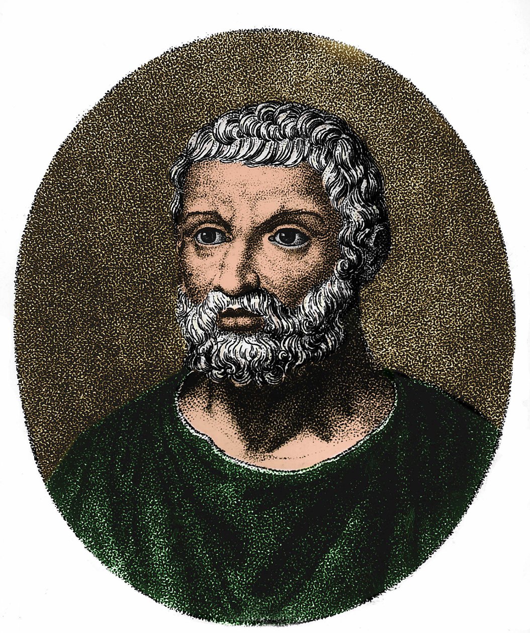 Portret van Thales van Milete (in gr. Thales) ca. -625 - ca. -546 door Unknown artist