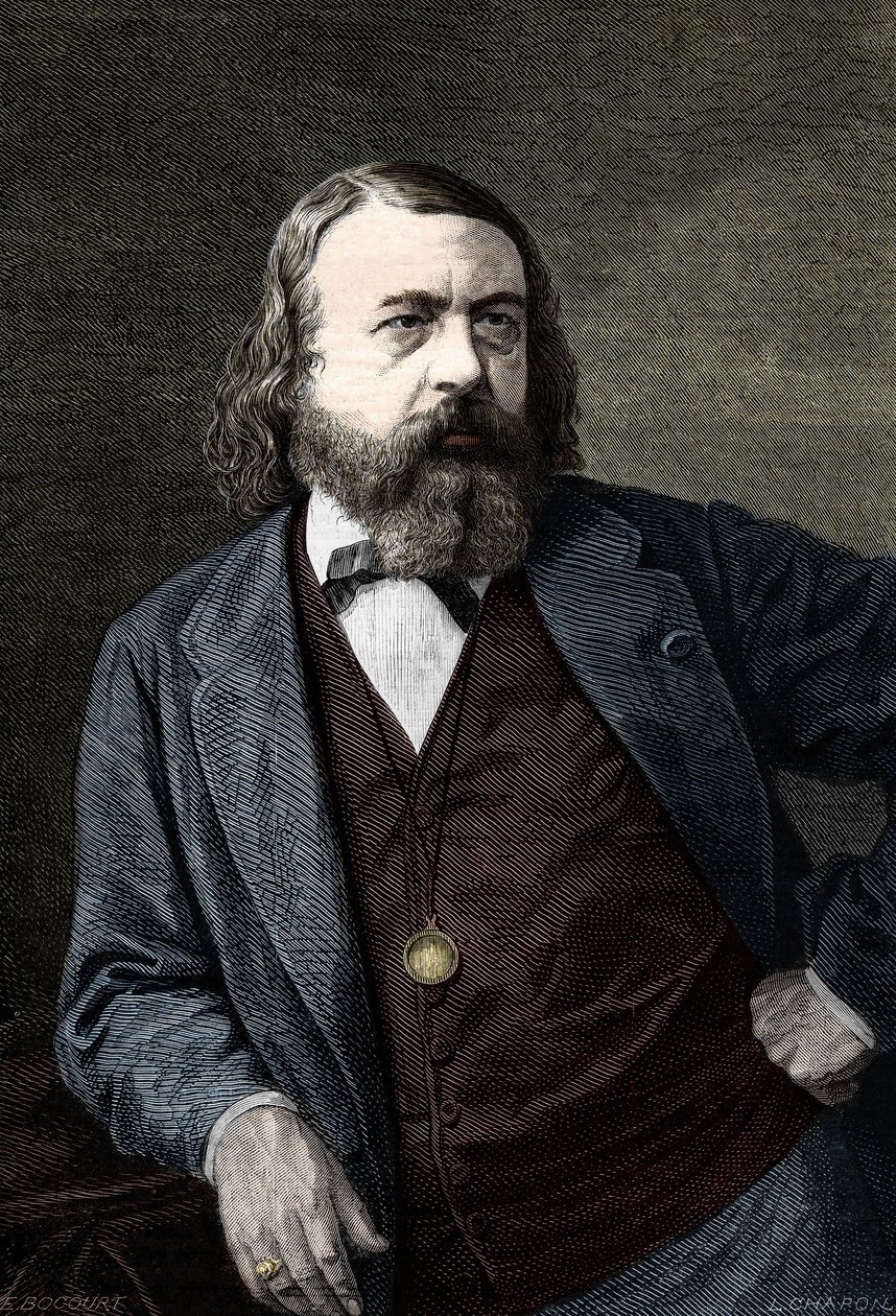 Portret van Theophile Gautier (1811-1872), Franse schrijver door Unknown artist
