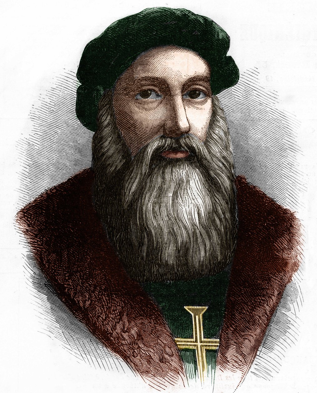 Portret van Vasco de Gama (1469-1524) Portugese ontdekkingsreiziger door Unknown artist