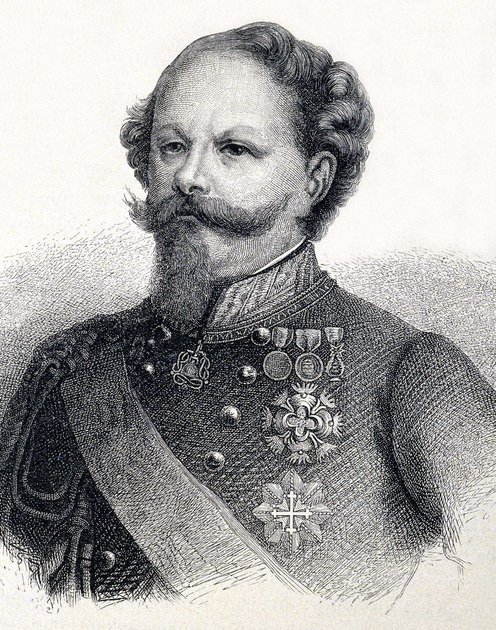 Portret van Victor Emmanuel II van Savoye, in het Italiaans Vittorio Emanuele II di Savoia door Unknown artist