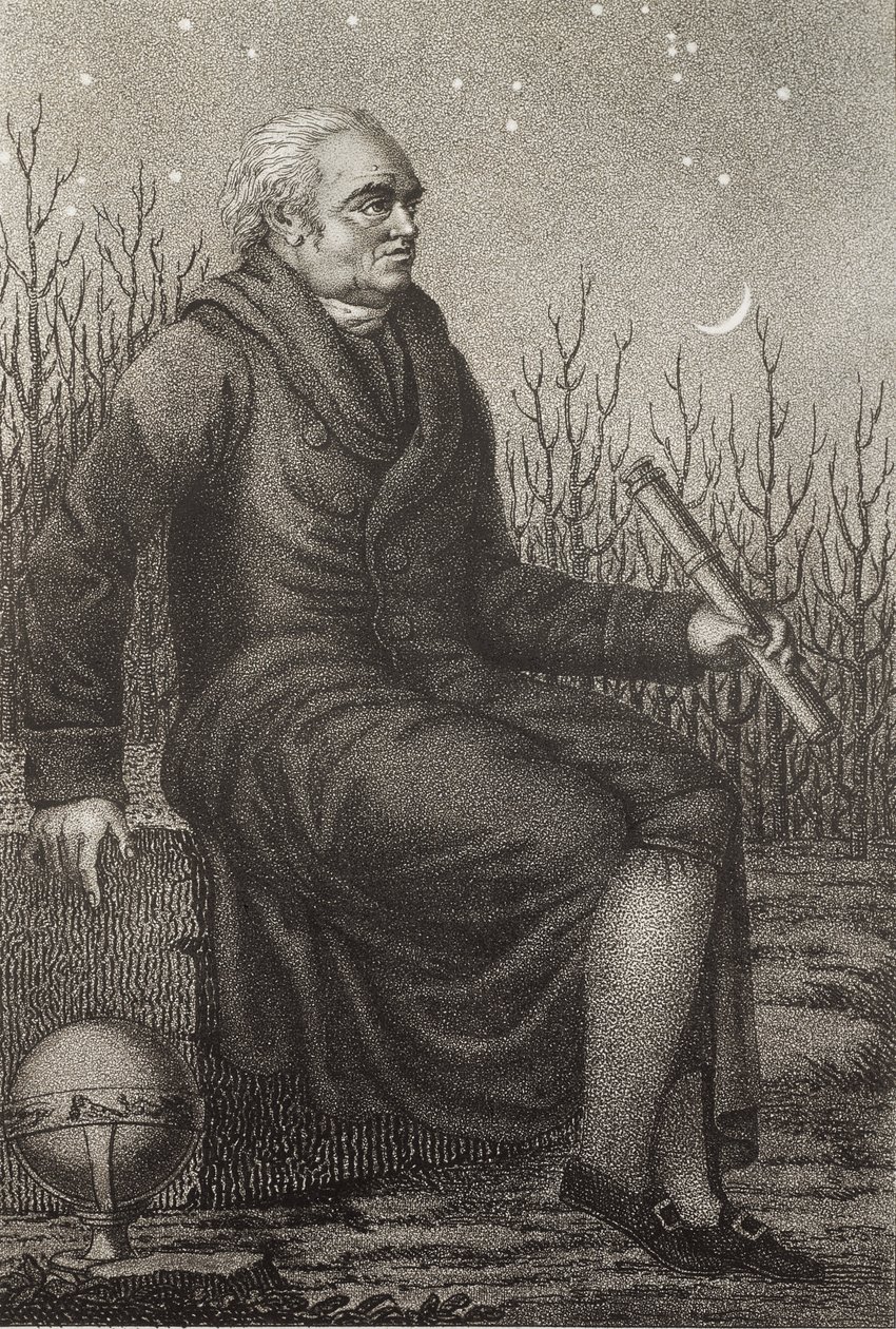 Portret van William Herschel (1738-1822) Duits-gebore Britse astronoom door Unknown artist