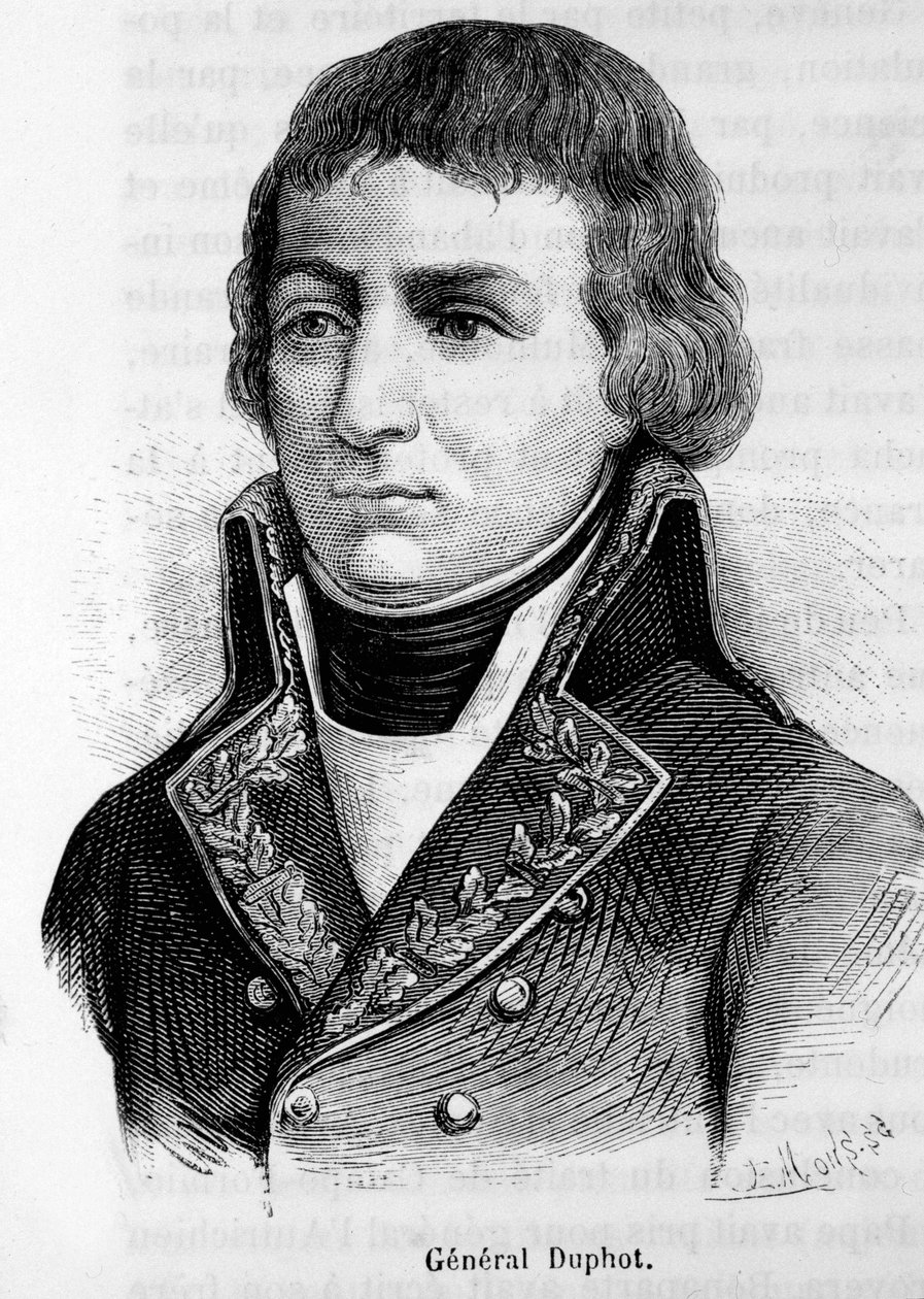 Portret van de Franse Generaal Leonard Mathurin Duphot. (1769-1797). door Unknown artist