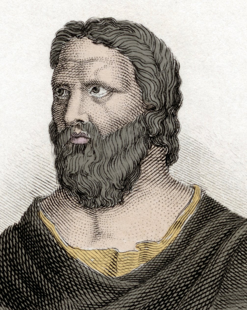 Portret van de Griekse filosoof Heraclitus van Efeze (576-480 v.Chr.) (gravure) door Unknown artist