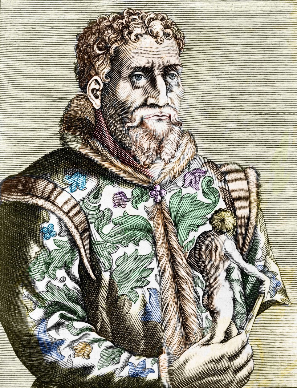 Portret van de Italiaanse schilder Michelangelo Buonarroti bekend als Michelangelo (Michelangelo of Michel Ange) door Unknown artist