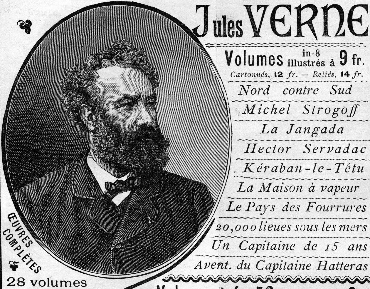 Portret van de schrijver Jules Verne (1828-1905) in 1887. door Unknown artist