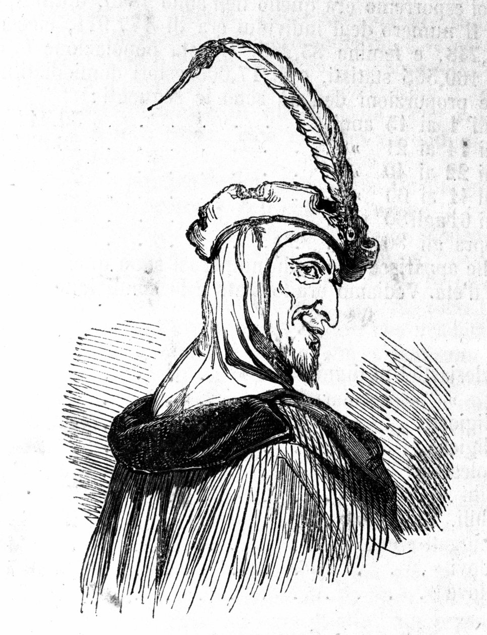 Voorstelling van Mephistopheles (Mephisto), personage uit de legende van Faust. Gravure uit de 19e eeuw door Unknown artist