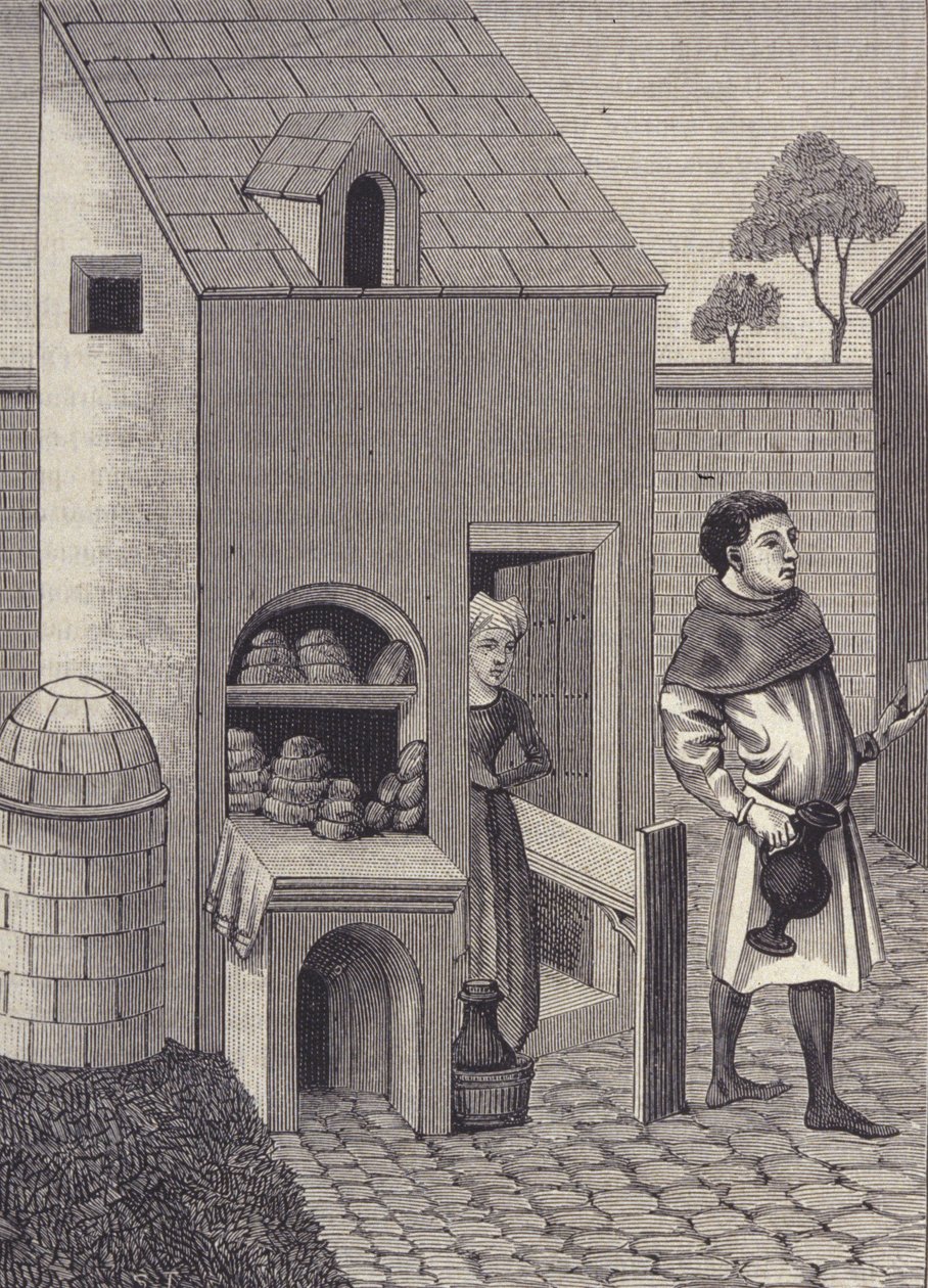 Voorstelling van een bakker in de 15e eeuw door Unknown artist