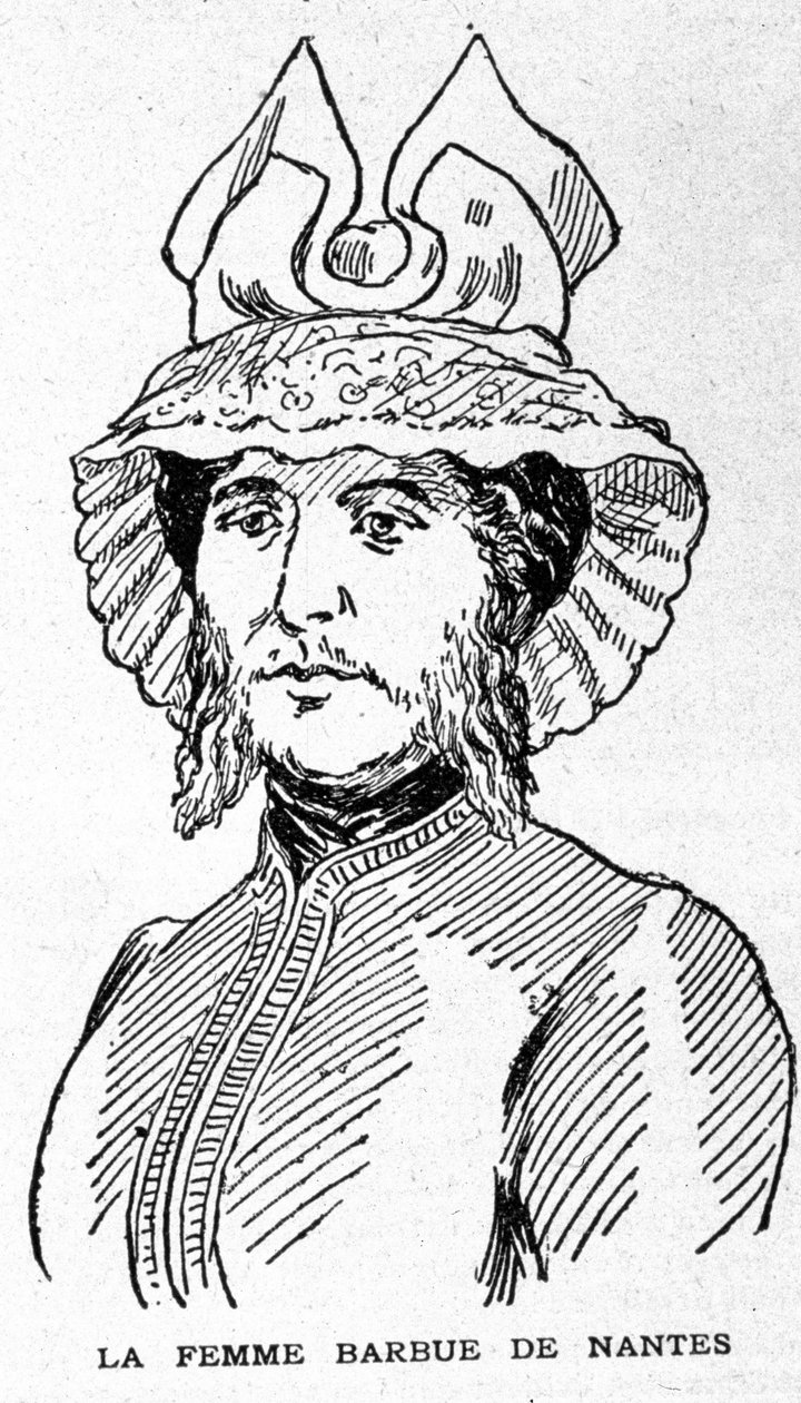 Voorstelling van de bebaarde vrouw van Nantes door Unknown artist