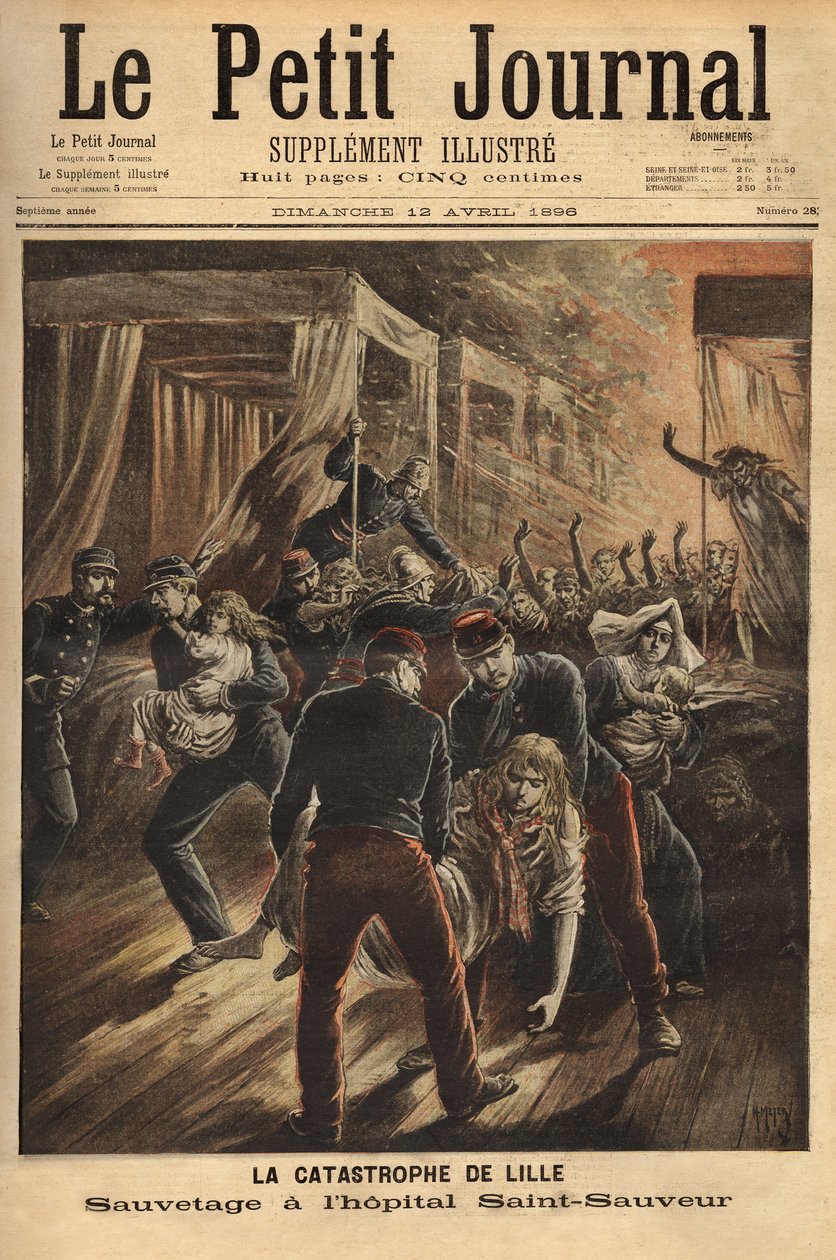 Redding bij het Saint Savior Hospital van Lille door Unknown artist
