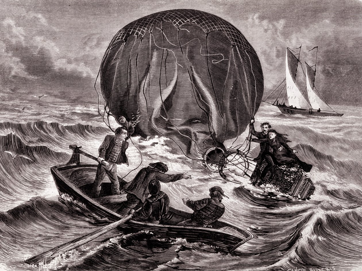 Redding van de Habs-bal, gemonteerd door de heer en mevrouw Durouf. Schipbreuk geleden aan de kust van Engeland op 1 september door Unknown artist