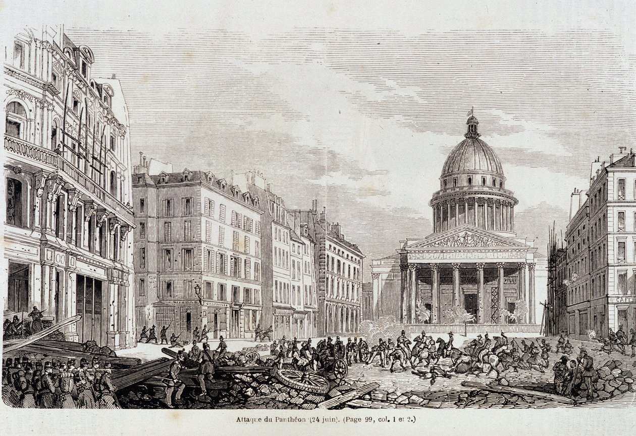 Revolutie van 1848: Aanval op het Pantheon op 24 juni 1848 - in 