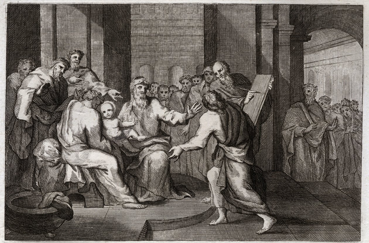 Royaumont Bijbel, Nieuwe Testament: Besnijdenis van Jezus Christus. Illustratie uit 1811. door Unknown artist