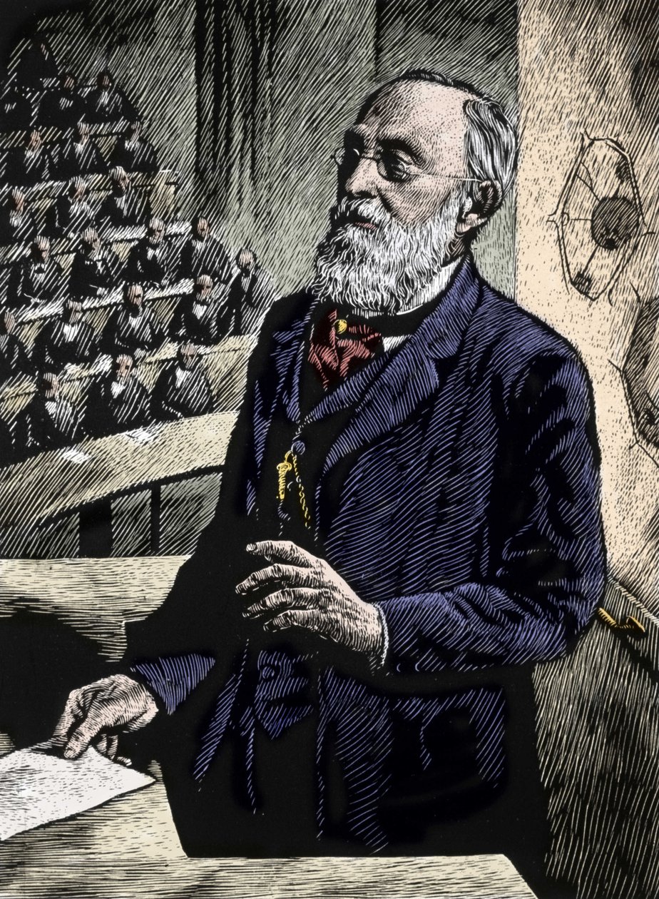 Rudolf Virchow (Virchov) (1821-1902), Duitse arts en politicus. door Unknown artist