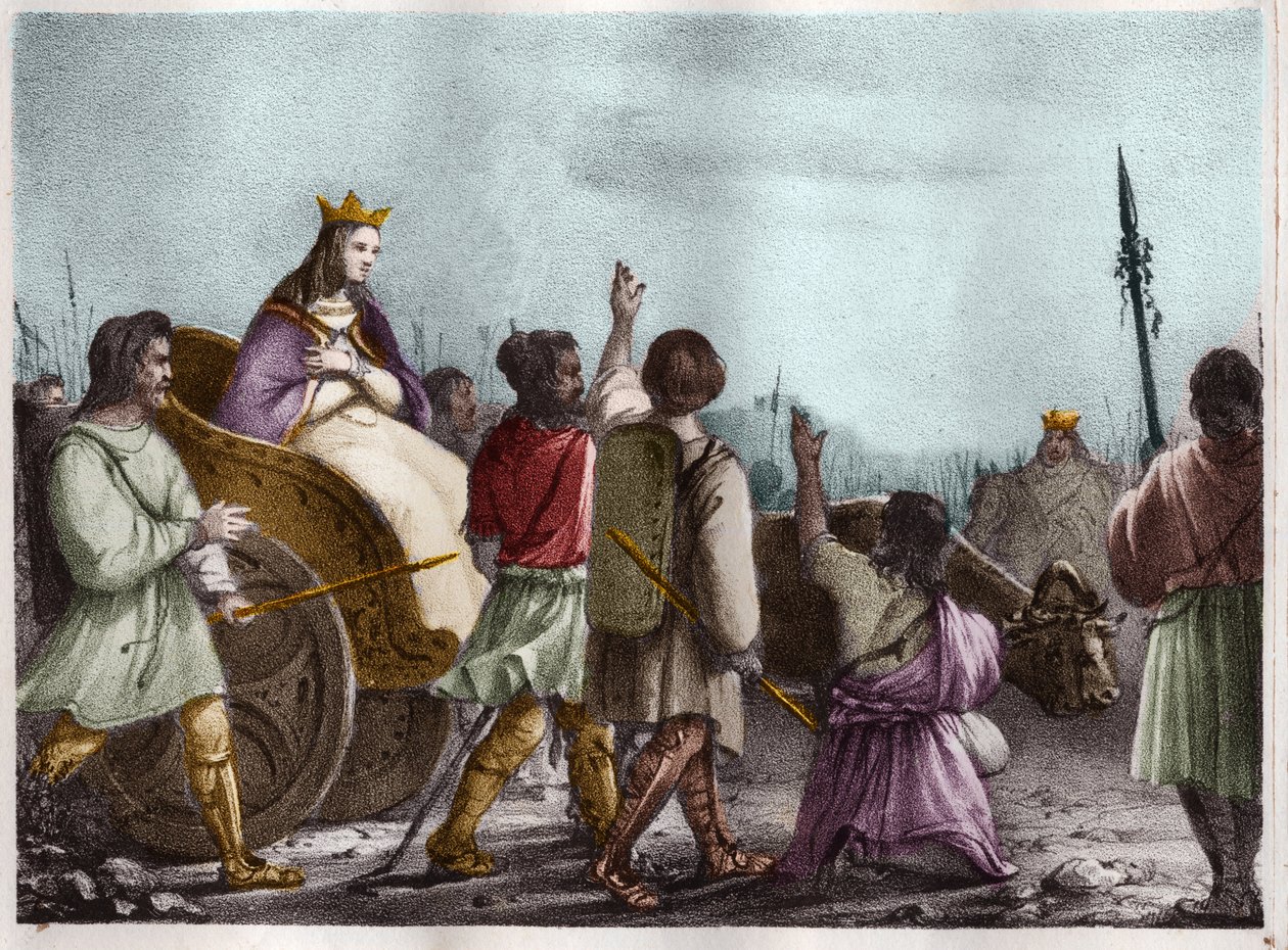Sint Clotilde, koningin van de Franken (ca. 475-545), vrouw van Clovis I. door Unknown artist