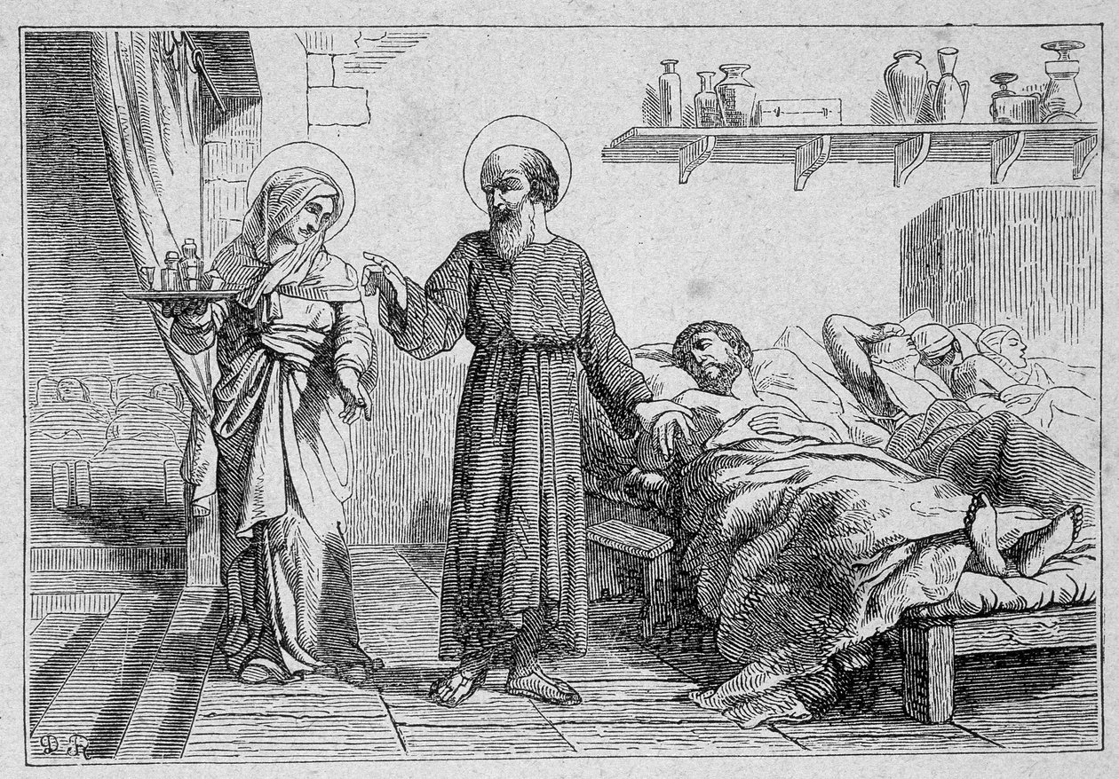 Sint Julianus de Hospitaalridder en zijn metgezellen, martelaren door Unknown artist