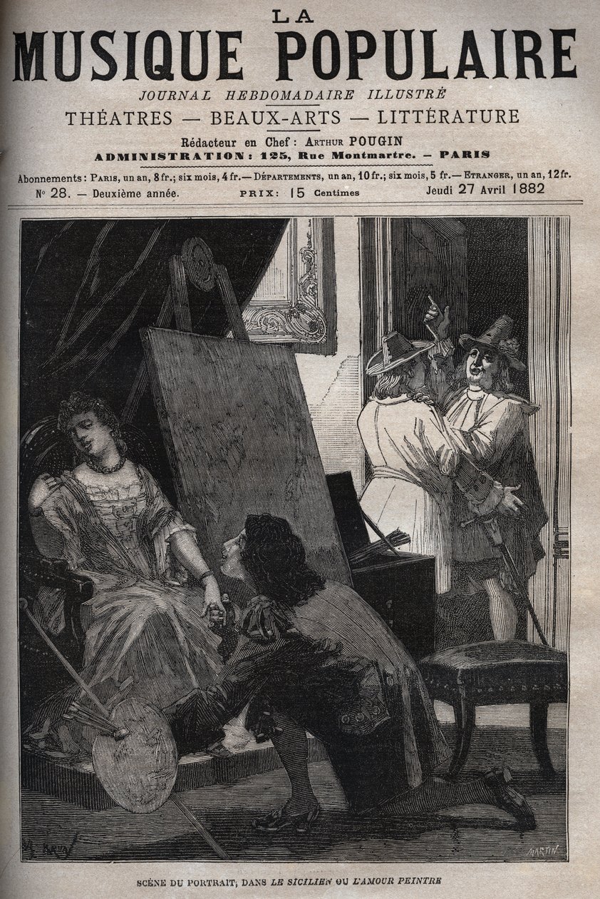 Scène van het portret in 
