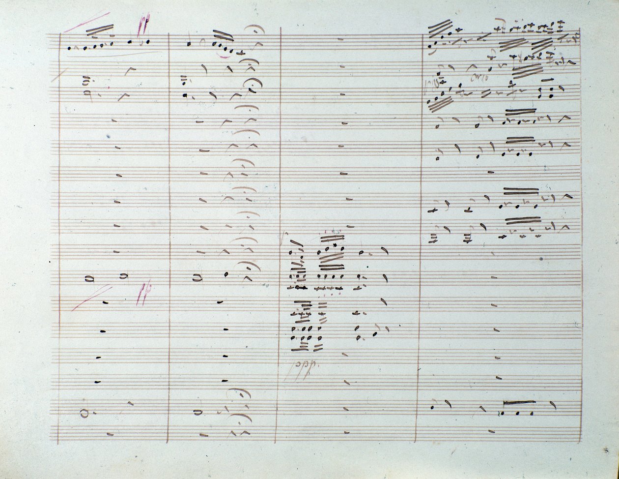 Bladmuziekpagina van de Grote symfonie (op. 8) door Carl August Cannabich door Unknown artist