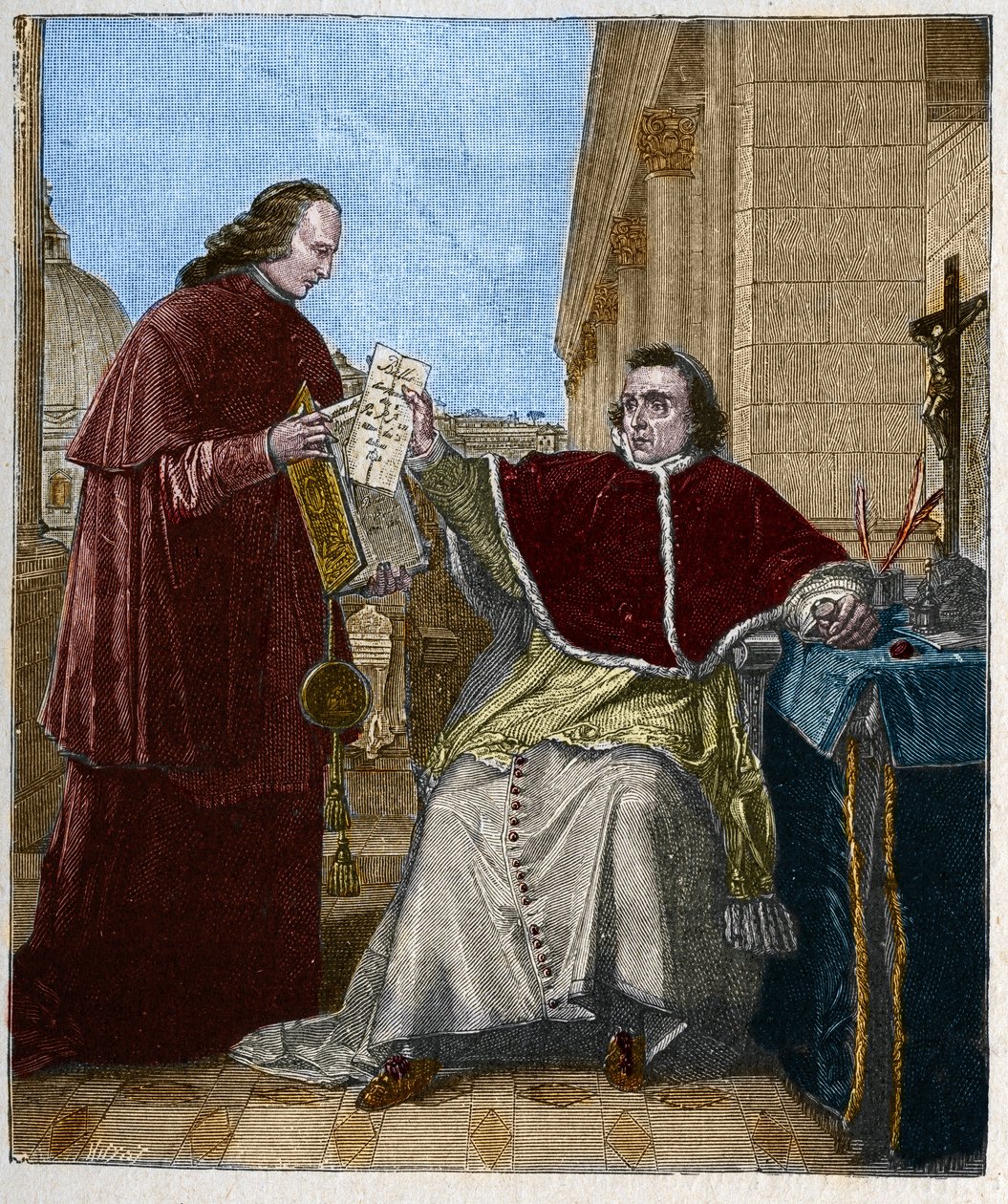 Ondertekening van het Concordaat tussen Frankrijk en de Heilige Stoel, door paus Pius VII, 15 augustus door Unknown artist