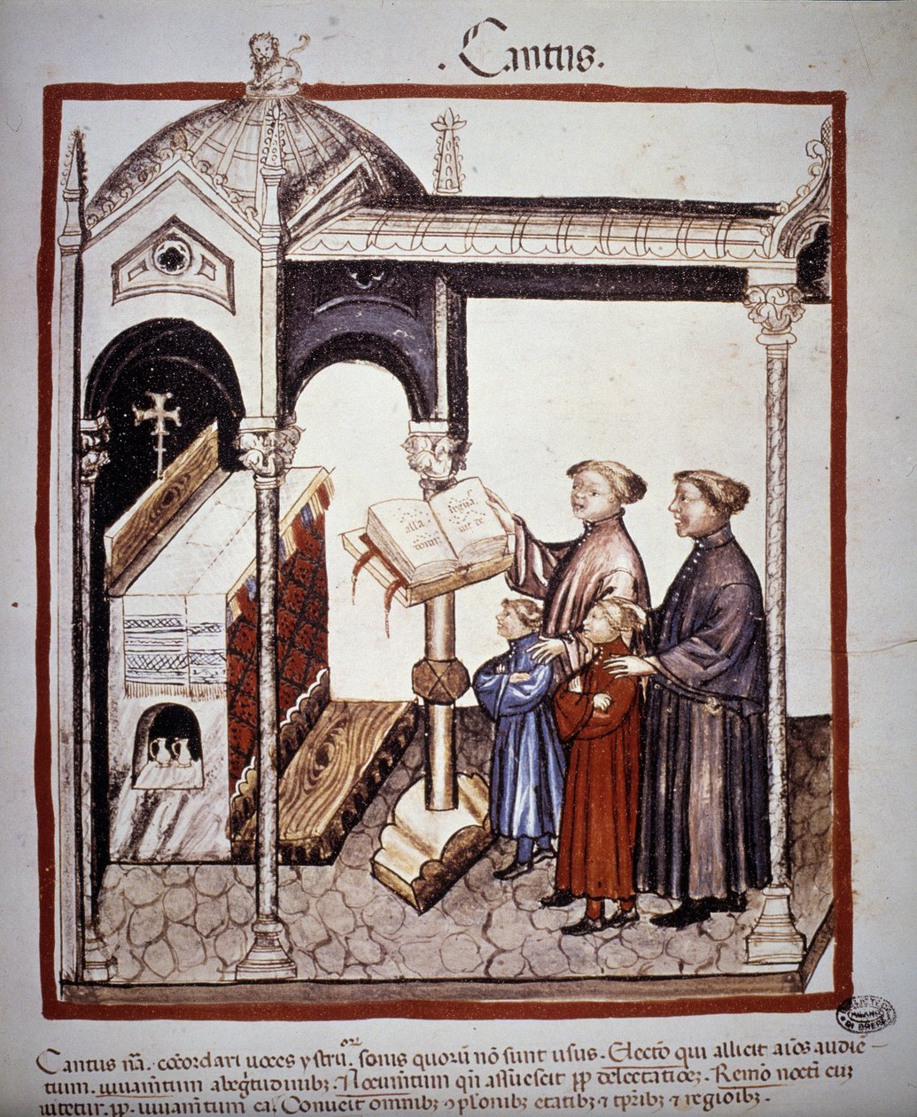 Zingen (een familie zingt in een kerk) - in 