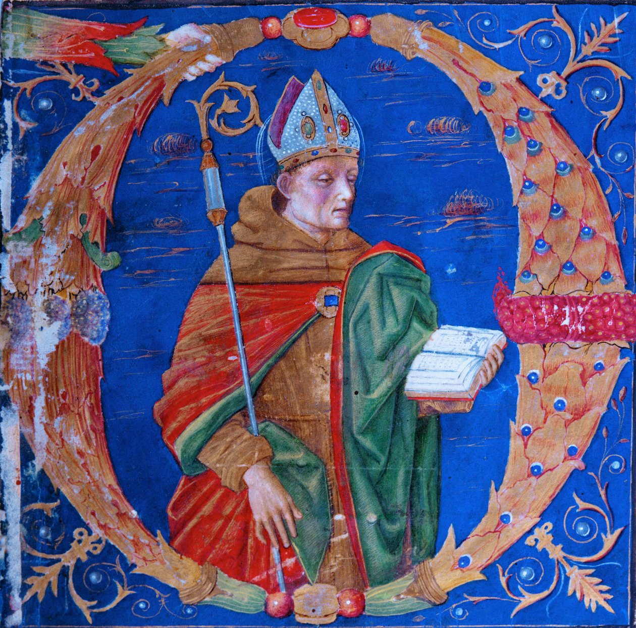 Enkele illustratie uit een verloren codex van de tweede helft (perkament) door Unknown Artist