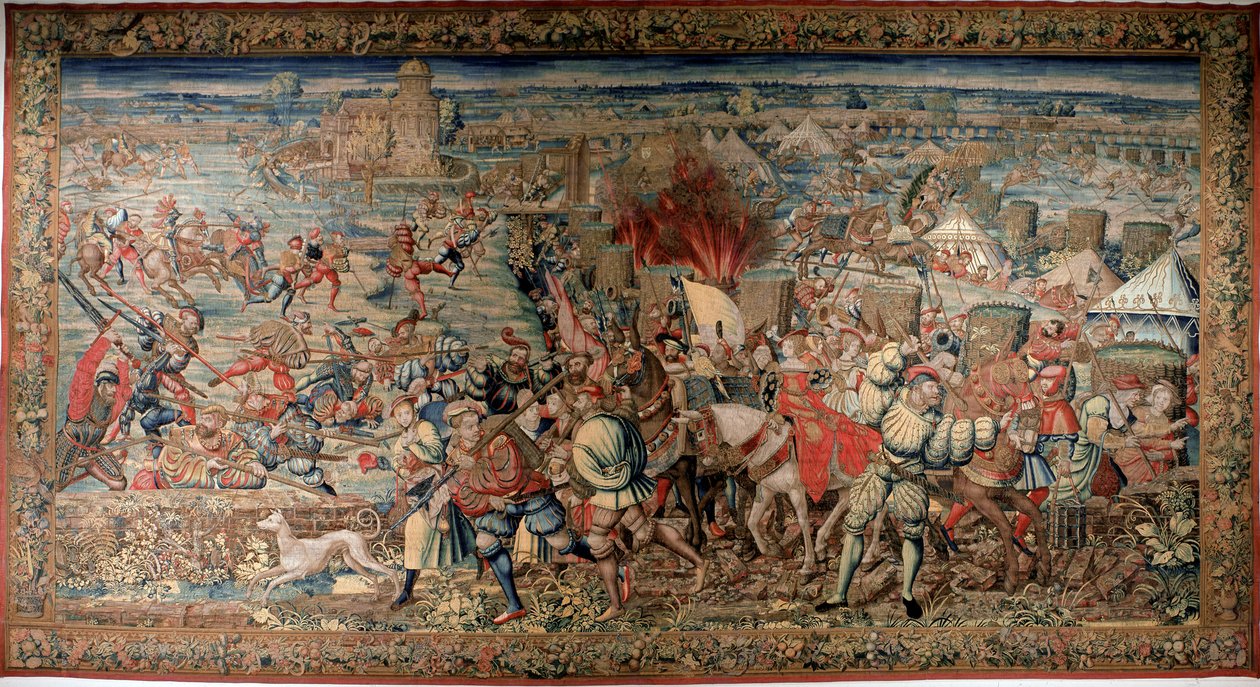 Zesde Italiaanse Oorlog (1521-1526): voorstelling van de Slag bij Pavia op 24/02/1525 door Unknown artist