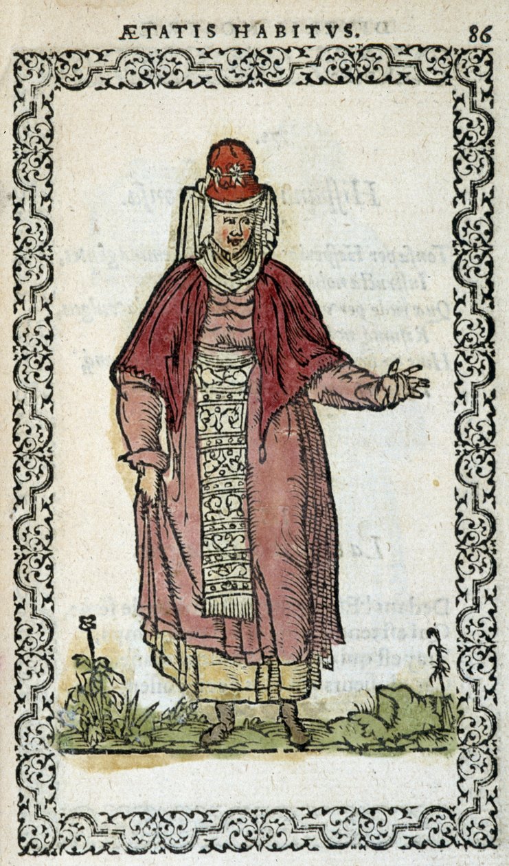 Spaanse vrouw - in "Habits et effigies" door Jean Sulperius door Unknown artist