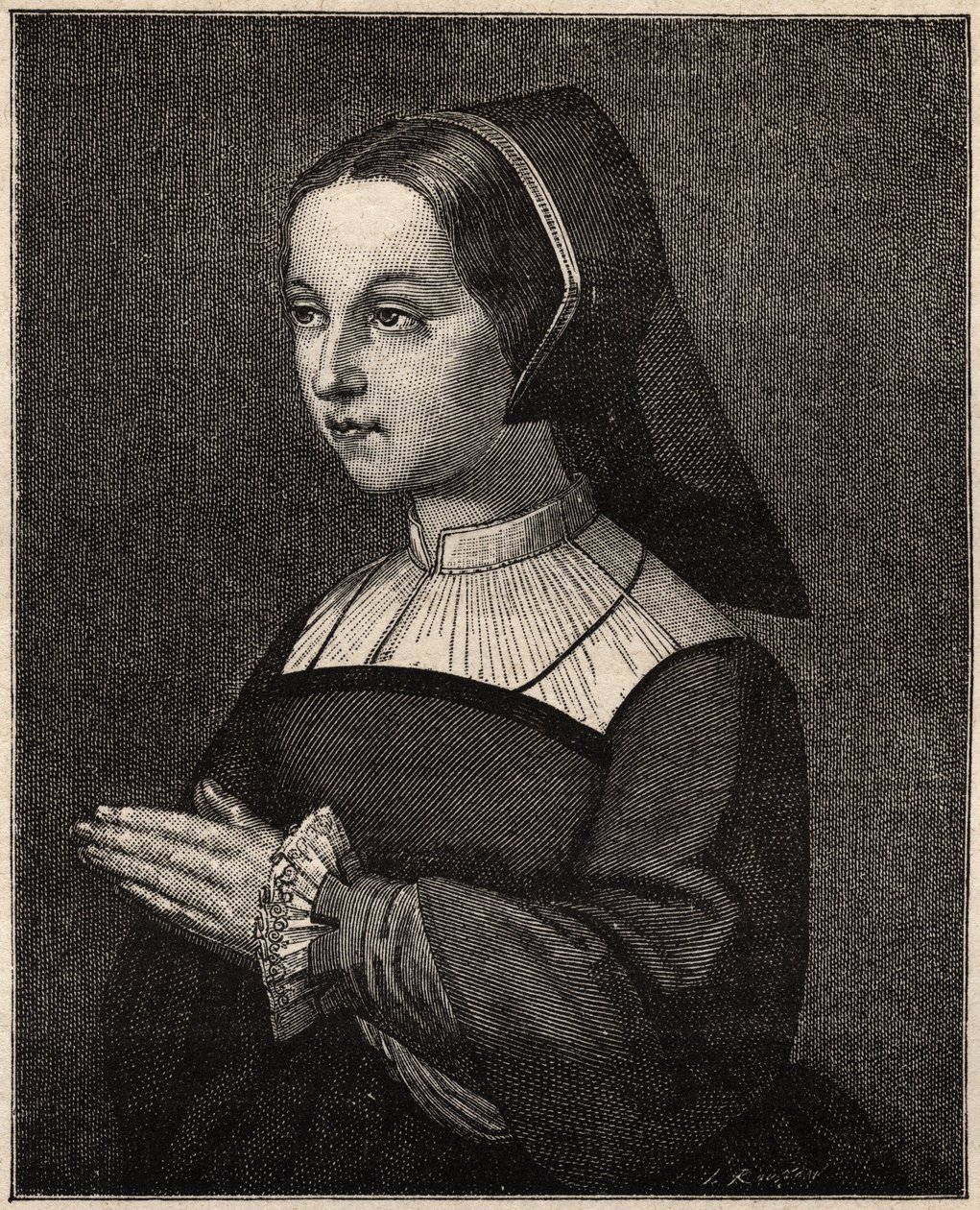 St. Jane Frances de Chantal - Portret van Sainte Jeanne-Francoise (Jeanne Francoise Fremyot, barones van Rabutin de Chantal) door Chantal Oprichter van de Visitatie (1572-1641) door Unknown artist
