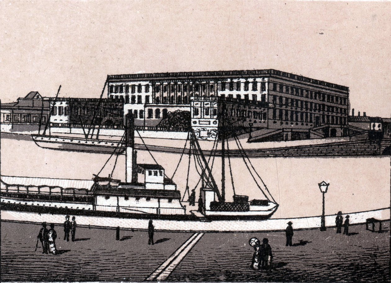 Stockholm, Zweden: uitzicht op het koninklijk kasteel door Unknown artist