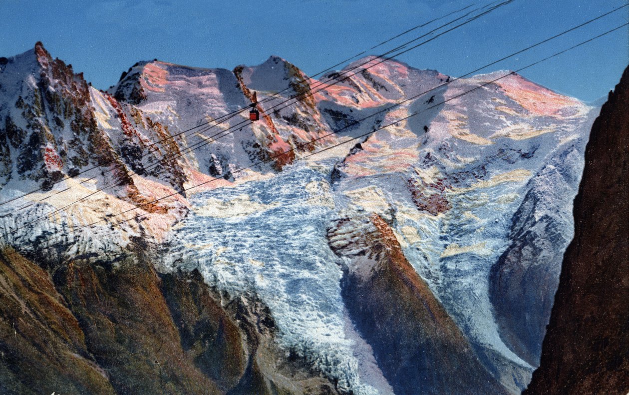 Telepherique Planpraz-le-Brevent Chamonix, Haute-Savoie, Rhône-Alpes, Frankrijk door Unknown Artist