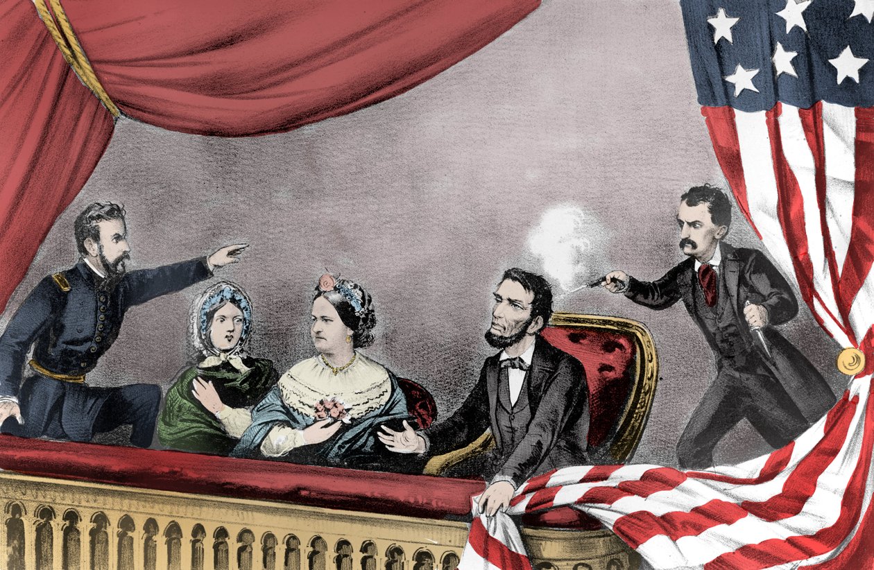 De moord op Abraham Lincoln door John Wilkes Booth in Ford