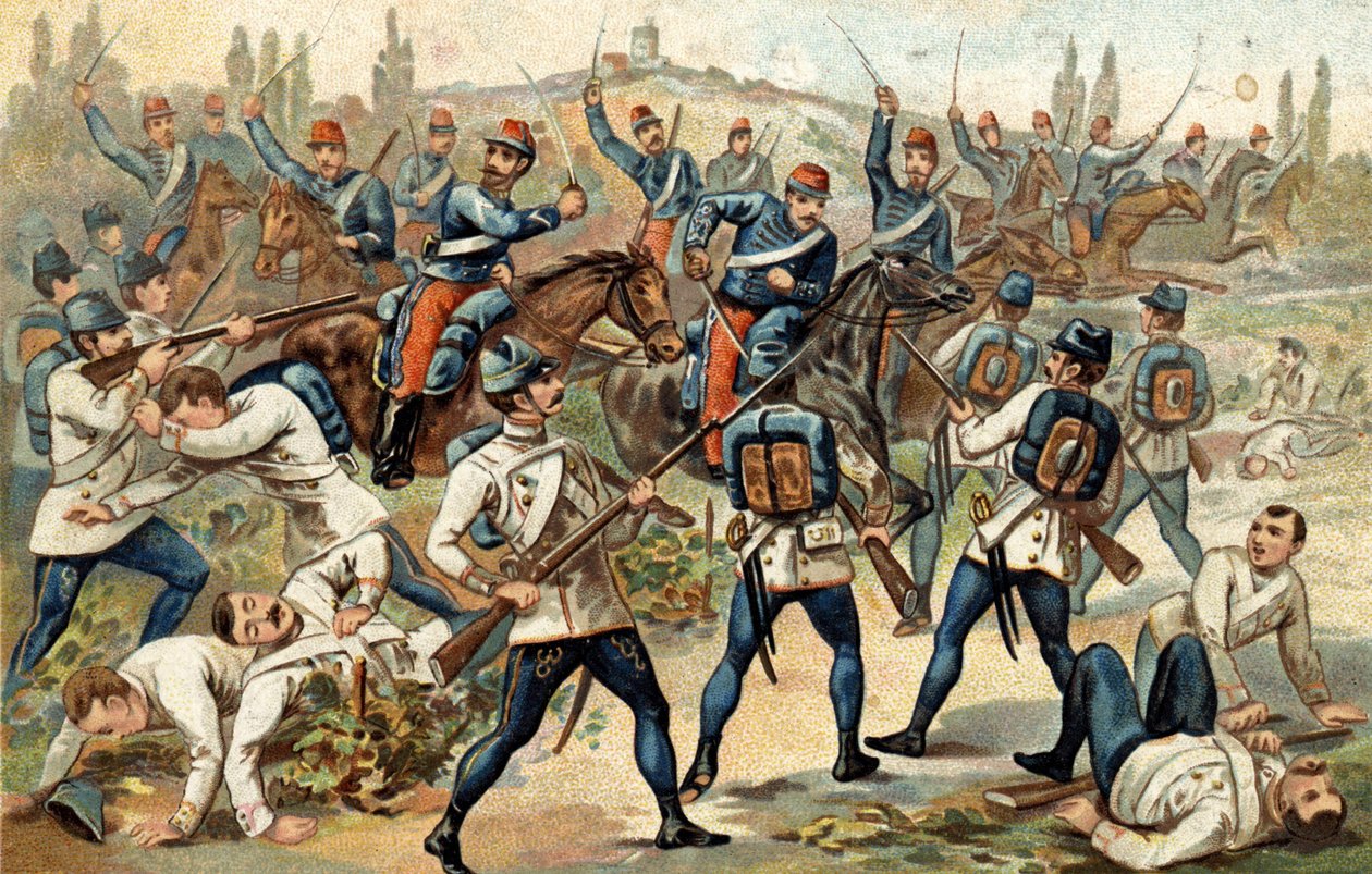 De Slag bij Solferino (24 juni) door Unknown artist
