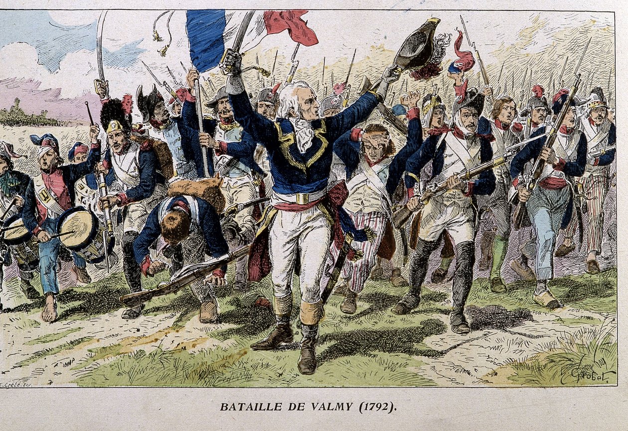 De Slag bij Valmy (1792) door Unknown artist
