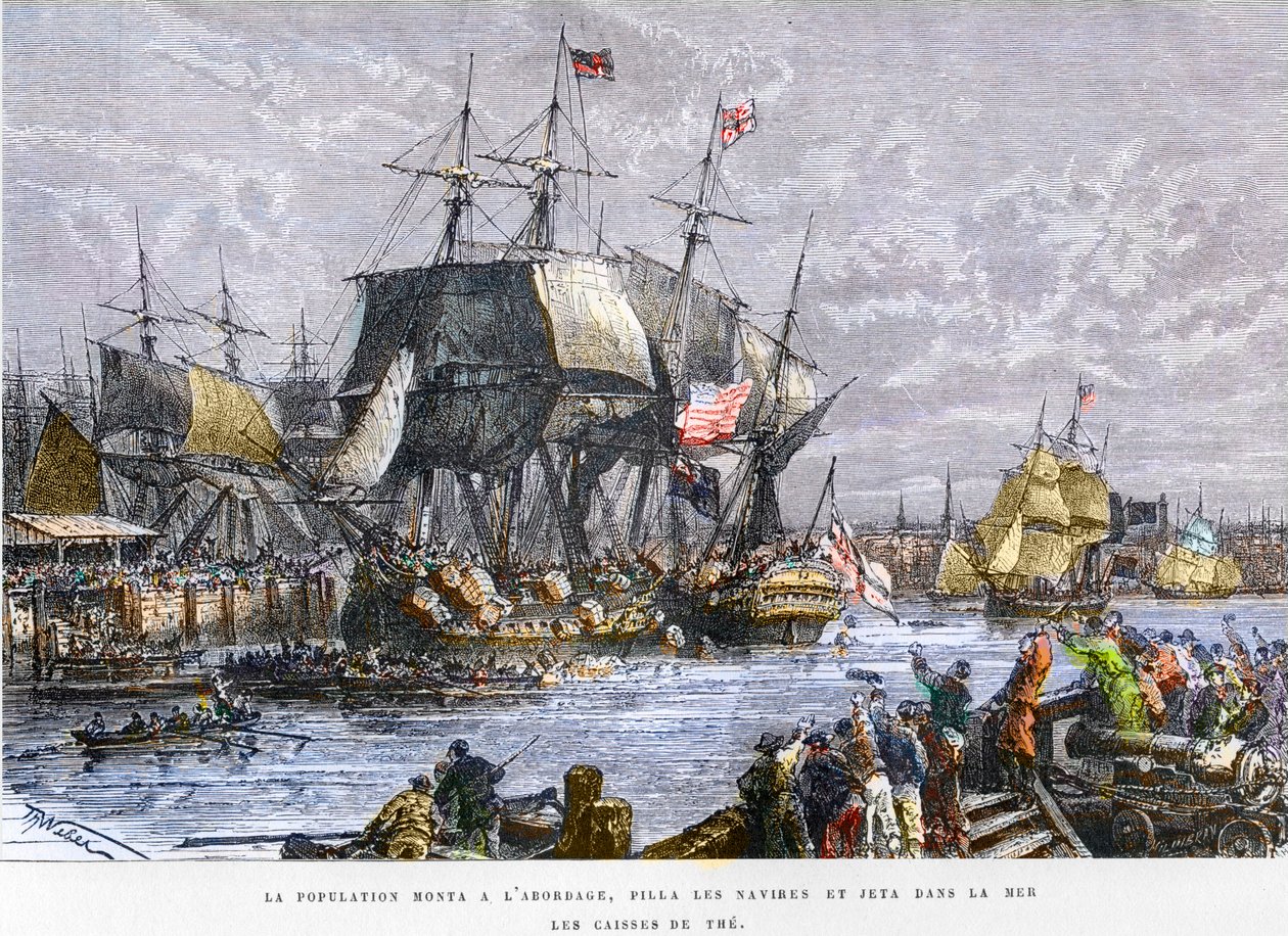 De Boston Tea Party, 16 december door Unknown artist