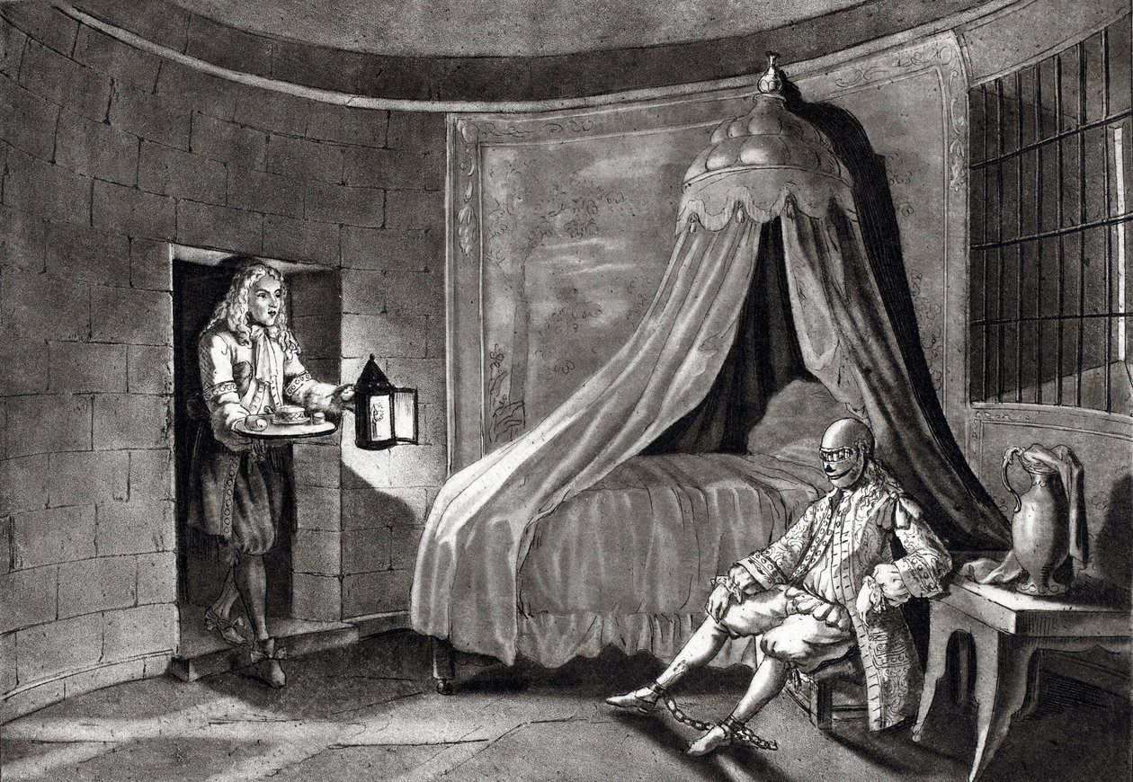 De IJzeren Masker in zijn gevangenis op het eiland Sainte-Marguerite door Unknown artist