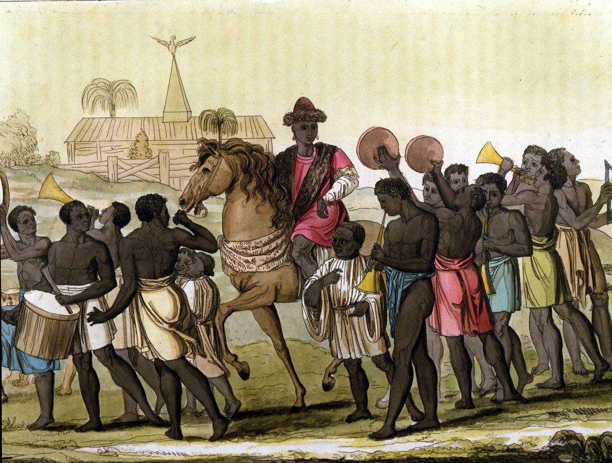 De Koning van Benin (Dahomey) door Unknown artist