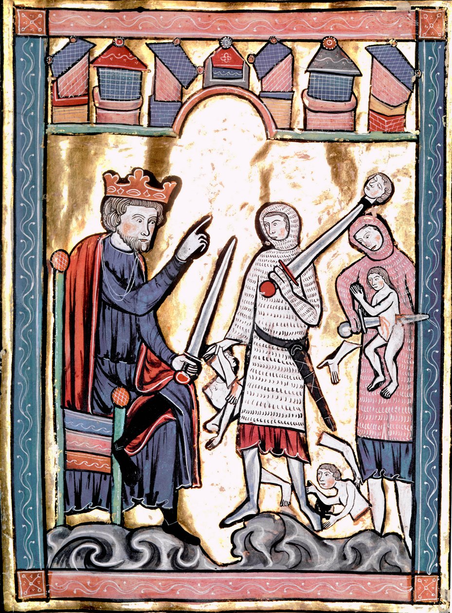 De Slachting van de Onschuldigen Miniatuur uit Liber Psalmorum Cum Calendario of Psaltier à l