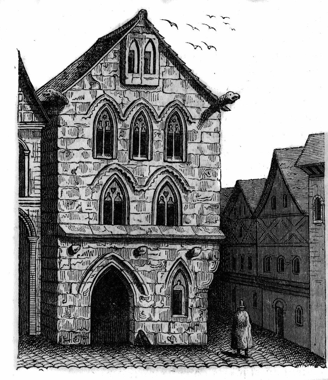 Het Tempeliershuis in Louviers in Normandië. door Unknown artist